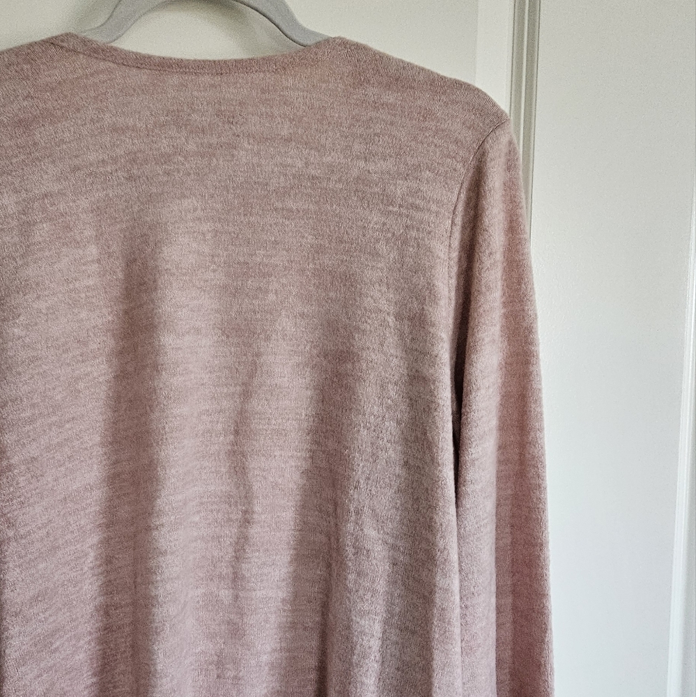 Torrid Super Soft Plush Heather Pink Open Front Draped Cardigan Sweater Size 1X - Picture 6 of 9